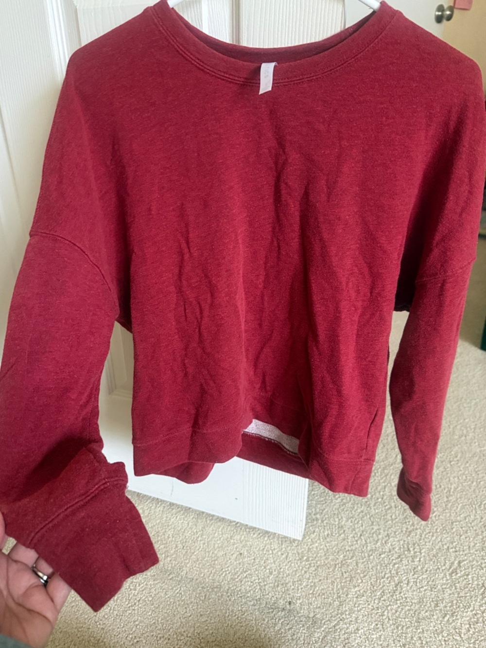 Fabletics Women's Burgundy Crewneck Sweater